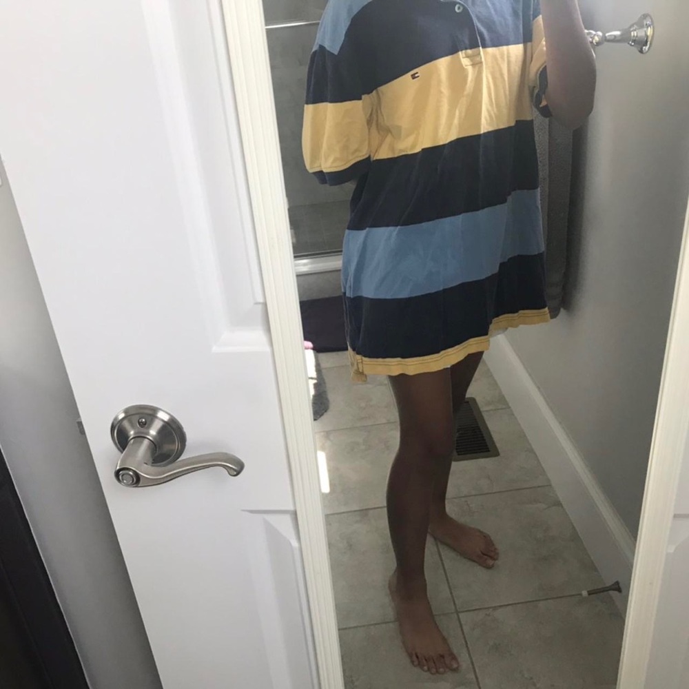 oversized vintage striped shirt